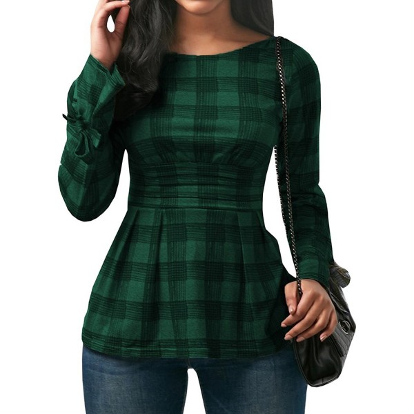 plaid peplum shirt