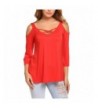 womens Casual Shoulder Sleeve Blouse