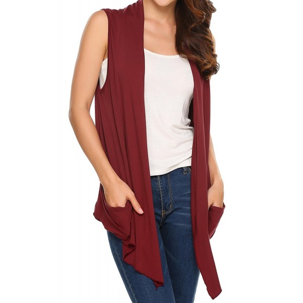 Soteer Womens Lightweight Sleeveless Cardigan