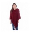 Simplicity Ponchos Knitted Pullover Burgundy