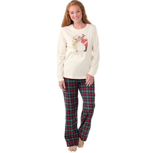 PajamaGram Classic Holiday Flannel Pajamas