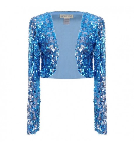 Anna Kaci Womens Glitter Cropped X Large