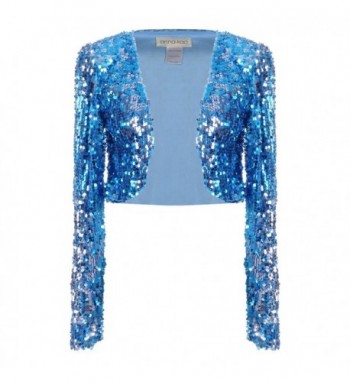 Anna Kaci Womens Glitter Cropped X Large