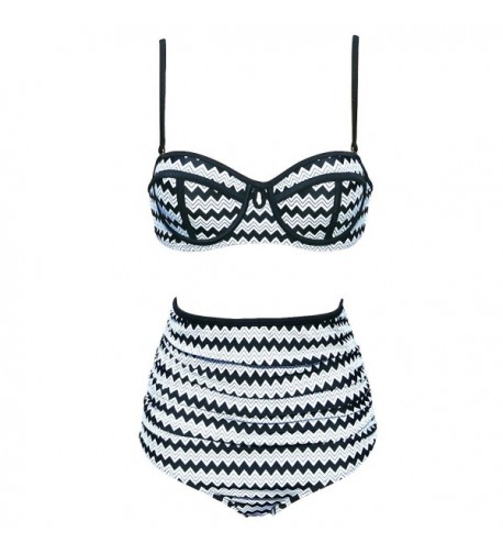 Fanssie Elegant Vintage Striped Swimsuit