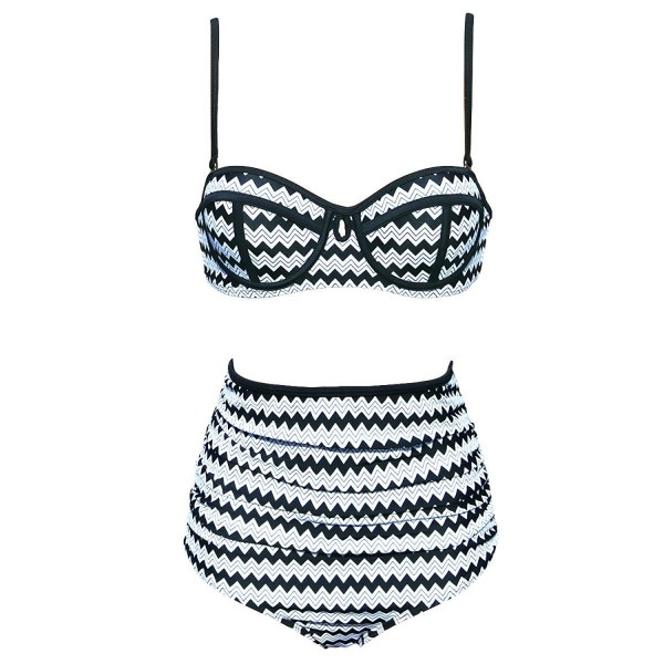 Fanssie Elegant Vintage Striped Swimsuit