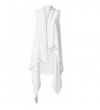 White Cardigan Chiffon Lightweight Sleeveless