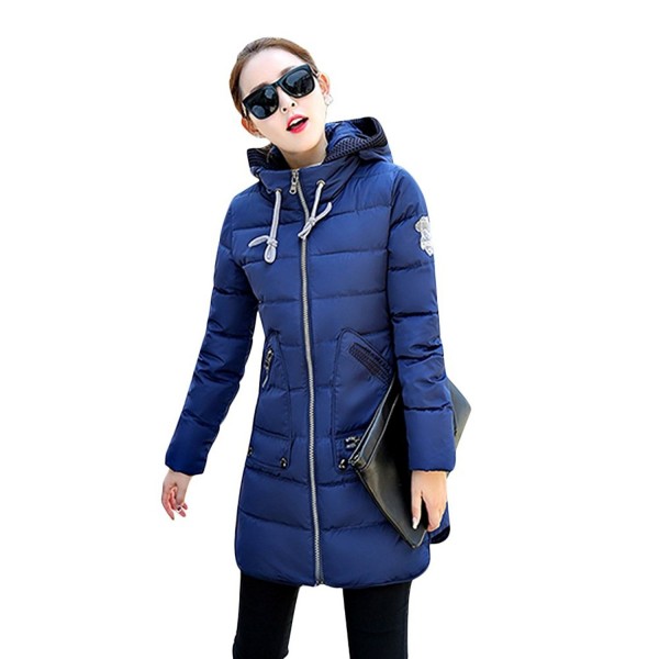 Women's Winter Faux Fur Hooded Coats Down Parkas Anroaks Long Jacket ...