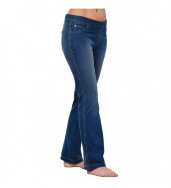 PajamaJeans Womens Bootcut Stretch Bluestone