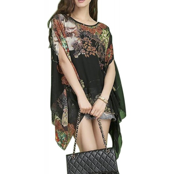 QZUnique Womens Floral Printed Chiffon