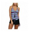 REKITA Striped Pieces Swimsuit Tankini