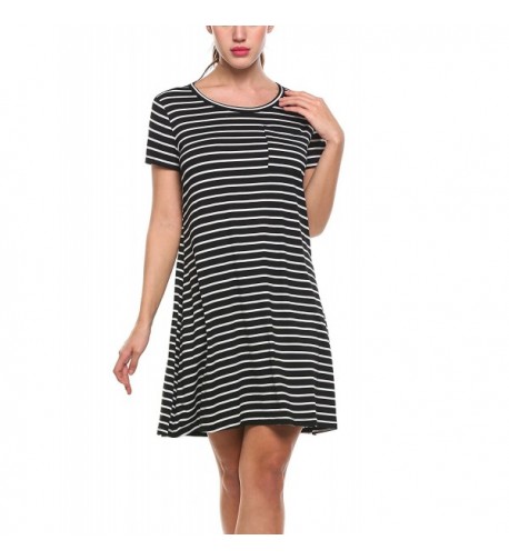 Zeagoo T Shirt Striped Dresses X Large