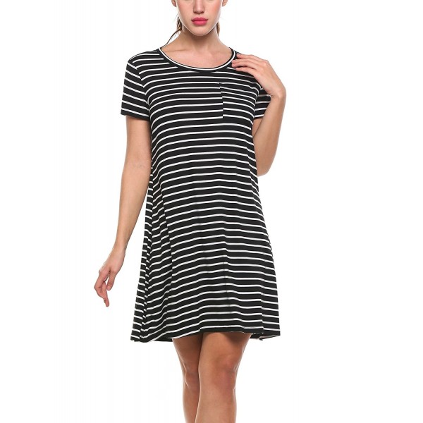 Zeagoo T Shirt Striped Dresses X Large
