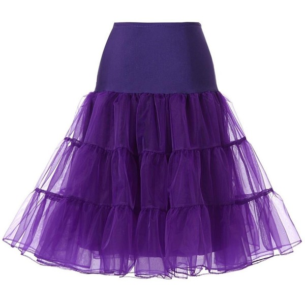 Women's Plus Size 50s Vintage Tutu Skirt Petticoat Rockabilly Crinoline ...