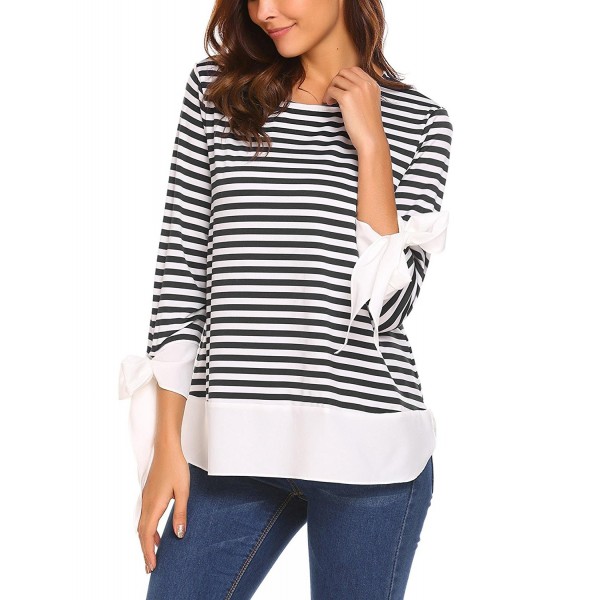 SoTeer Womens Sleeve Striped Blouse