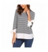 SoTeer Womens Sleeve Striped Blouse