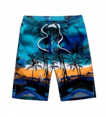 Men's Tropical Coconut Tree Printing Board Shorts Beach Shorts Swim ...