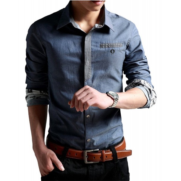 XTAPAN Casual Shirt Sleeve Button