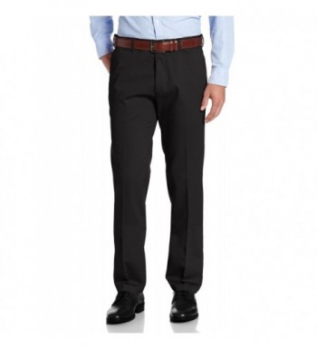 Men's Work To Weekend Slim Fit No Iron Plain Front Pant - Black ...