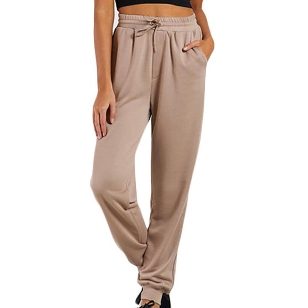 Womens High Waisted Drawstring Pockets Sweatpants Jogger Pants - 1 ...