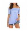 Naggoo Shoulder Sleeve Striped Casual