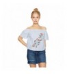 Hayden Rose Cropped Off Shoulder Embroidered