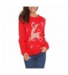 ACEVOG Christmas Reindeer Snowflakes Pullover