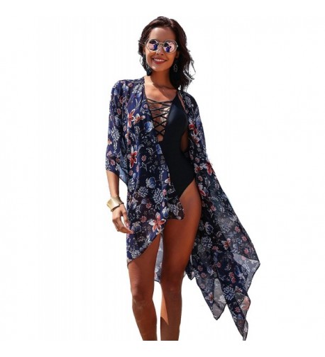 Showyoo Womens Floral Cardigan Beachwear