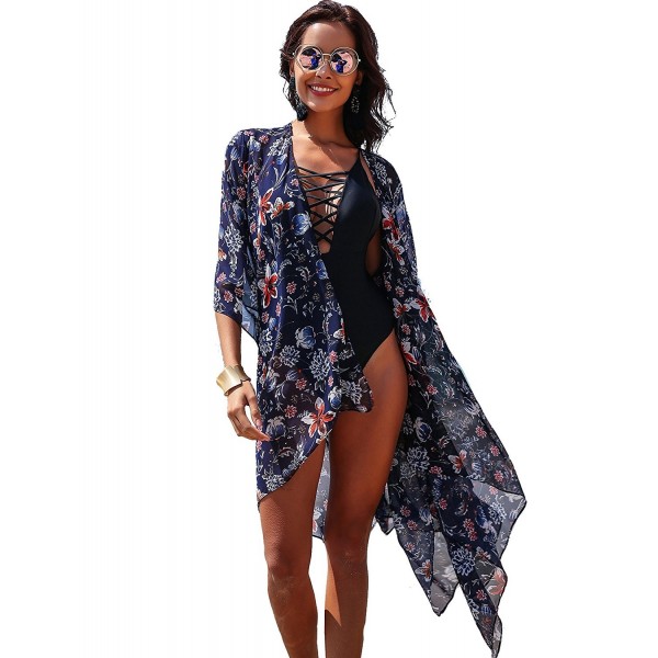 Showyoo Womens Floral Cardigan Beachwear