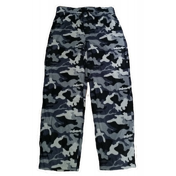 Camouflage Camo Grey Fleece Graphic Sleep Lounge Pants - CU1201R5OEP