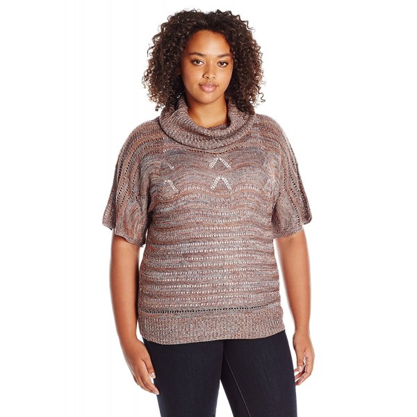 OneWorld Womens Pullover Marled Sweater