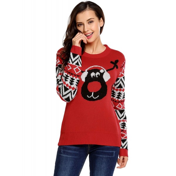PEATAO Reindeer Pullover Christmas Sweater