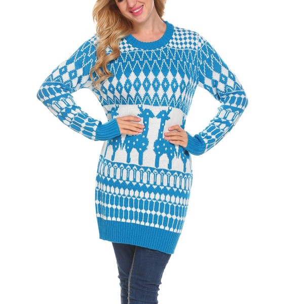 Easther Christmas Sweater Reindeer Pullover