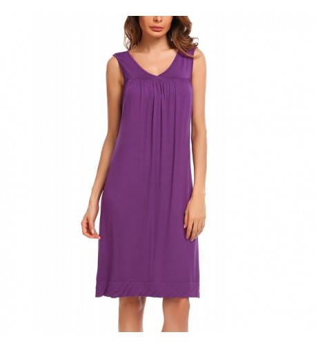 Ekouaer Womens Sleepwear Sleeveless Nightshirts