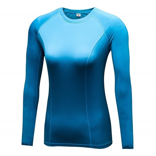 Women's Long Sleeves Compression Base Layer Fleece Thermal Underwear ...