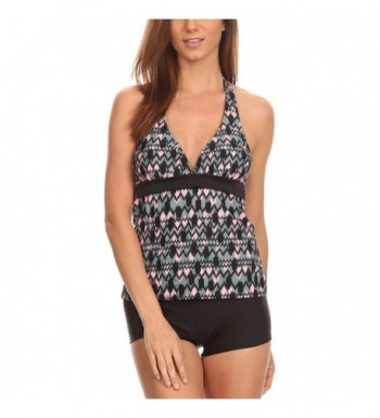 ToBeInStyle Womens Static Tankini Boyshort