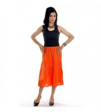 Shes Cool Solid Skirt Orange
