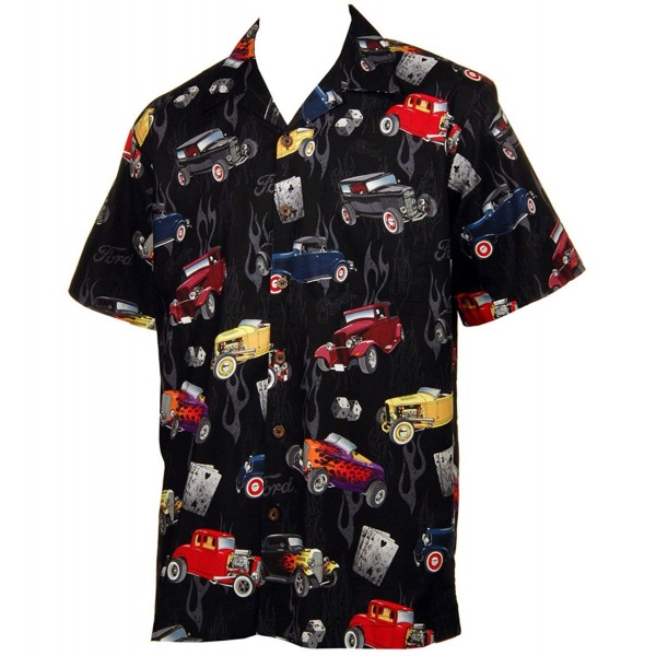 Ford '32 Deuce Coupes Hot Rod Cars Hawaiian Camp Shirt by - CJ11LQHIDMZ