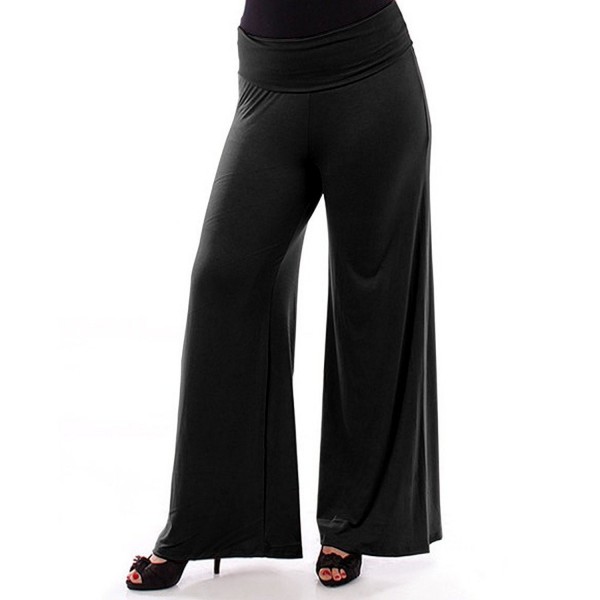 Womens Plus Size Wide Leg Palazzo and Gaucho Lounge Pants 1X - 6X ...