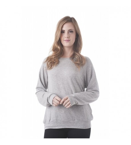 Sleeve Scoopneck Pullover Sweater Heather