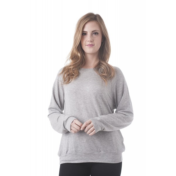 Sleeve Scoopneck Pullover Sweater Heather