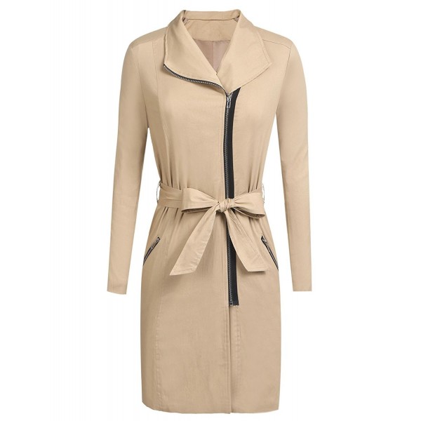 Bulges Womens Collar Trench Khaki