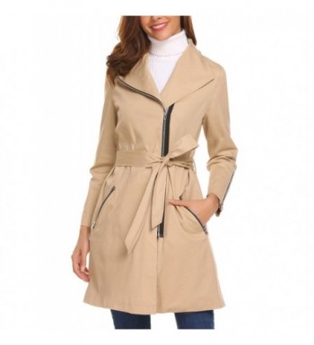 Mofavor Classic Zipper Bowknot Trench