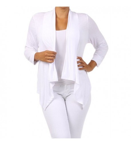 Womens Sleeve Draped Cropped Cardigan