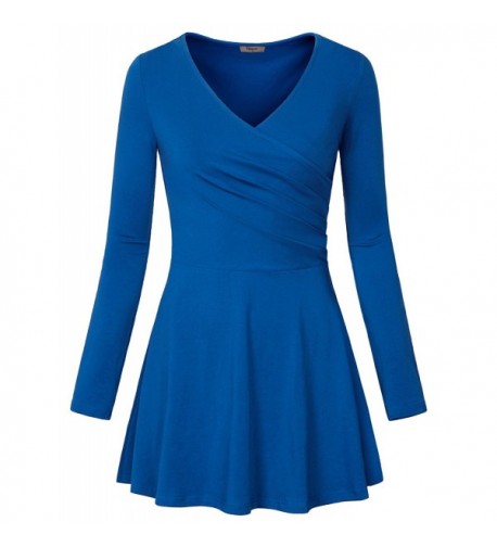 Timeson Tunic Crossover Pullover Royalblue