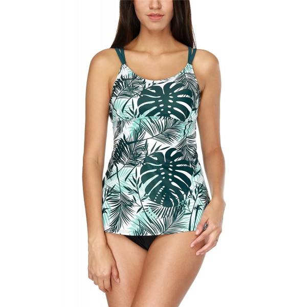 Womens Floral Tankini Set Two Piece Swimsuit Tropical Swimwear With ...