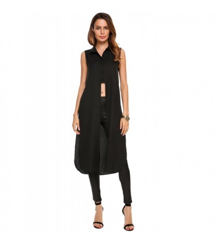 Zeagoo Perspective Sleeveless V neck Chiffon