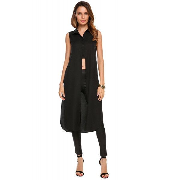 Zeagoo Perspective Sleeveless V neck Chiffon