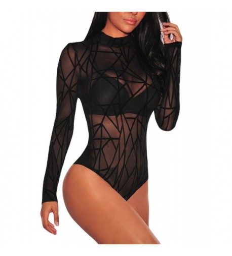 JomeDesign Womens Sleeve Bodysuit Clubwear