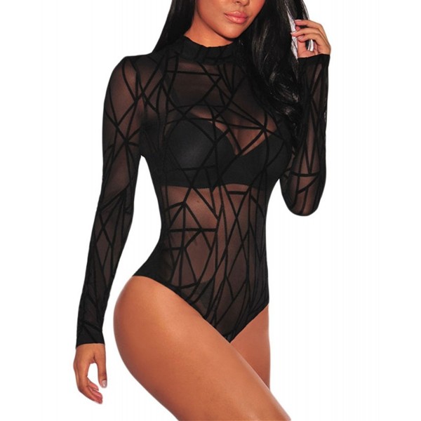 JomeDesign Womens Sleeve Bodysuit Clubwear