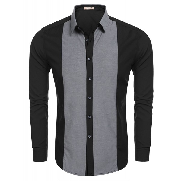 HOTOUCH Business Casual Shirts Black